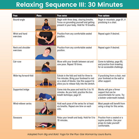 Relaxing yoga sequence: 30 minutes